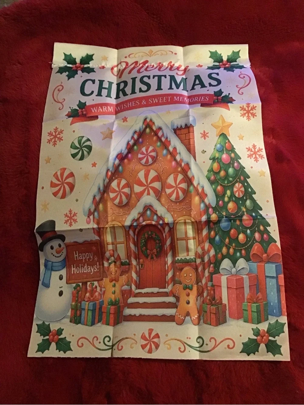 Merry Christmas mini garden flag